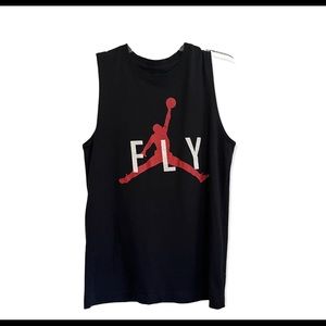 Air Jordan boys black sleeveless shirt /tank top size XL 18/20